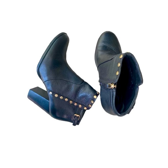 TORY BURCH leather studded ankle booties - Picture 1 of 10